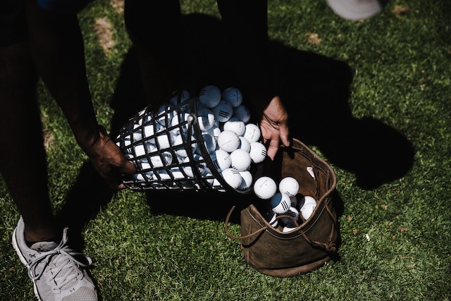 Bucket full of Golf balls 